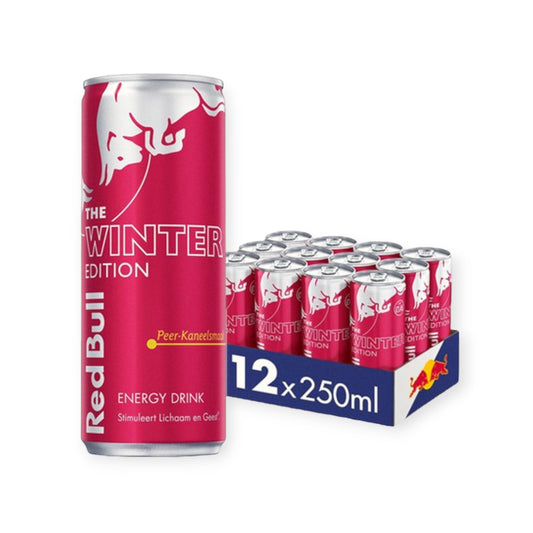 Red Bull winter editie Appel/Kaneel Blik tray 12 x 250ml   inc. Statiegeld