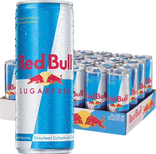 Red Bull Blik Sugar Free tray 24 x 250ml inc. Statiegeld