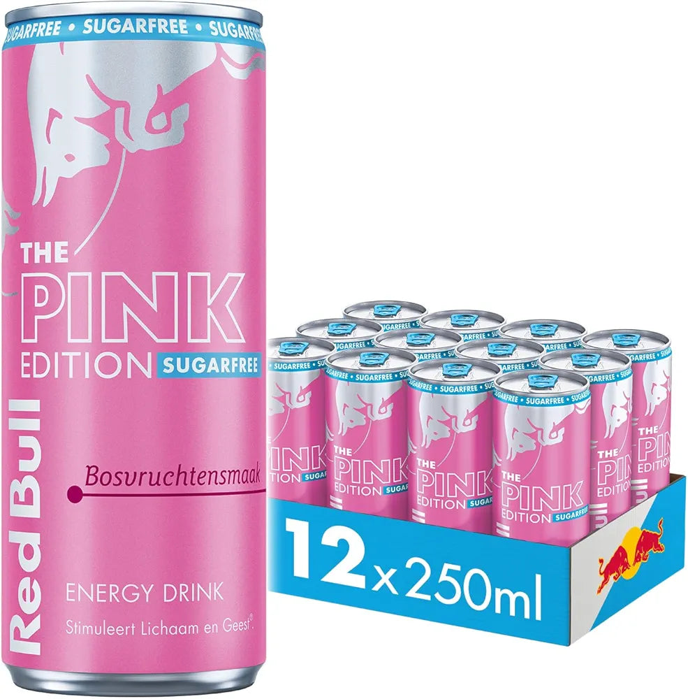 Red Bull Spring Edition Pink Blik tray 12 x 250ml Suiker Vrij