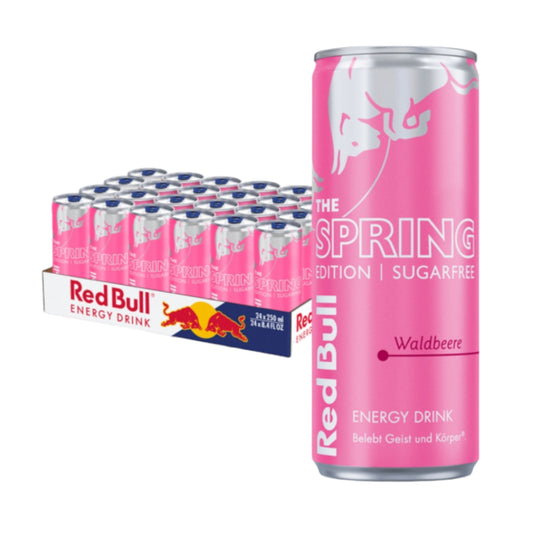 Red Bull Spring Edition Pink Blik tray 24 x 250ml Suiker Vrij