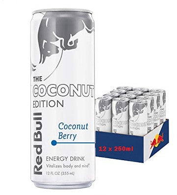 Red Bull kokosnoot - bessen tray 12 x 250ml inc. Duits Statiegeld